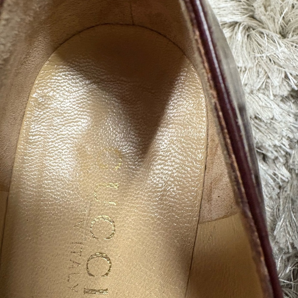 Vintage Gucci Dark Red Loafers with Silver Gucci accent - Picture 3 of 13